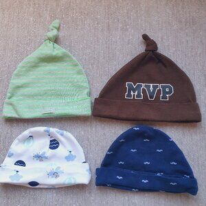 💙5/$20💙 Bundle of Four Baby Hats Size 0-9 Months